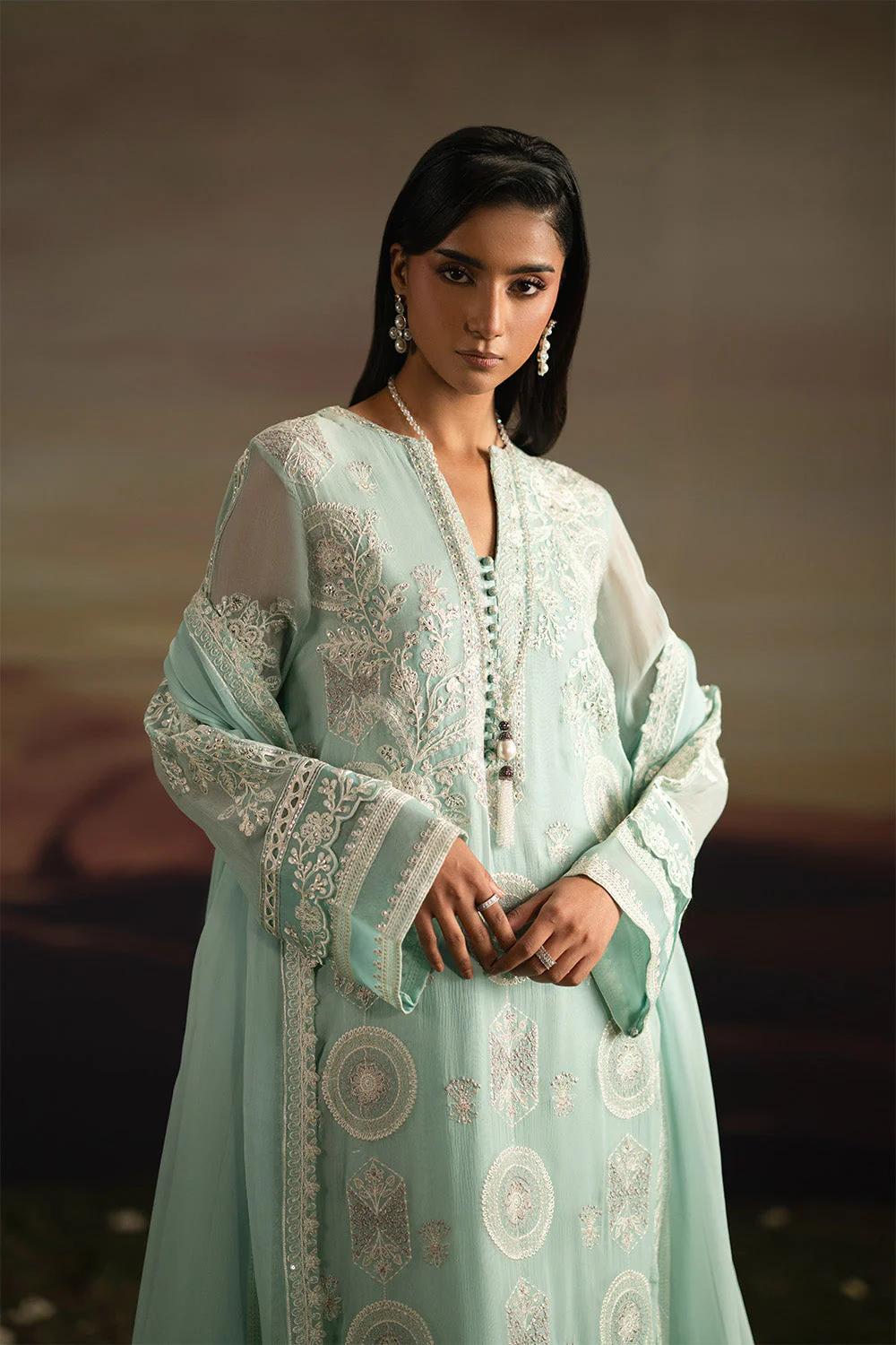 3-Piece-Embroiderd-Chiffon ILAVALAGI - FWU5709 - Image 2