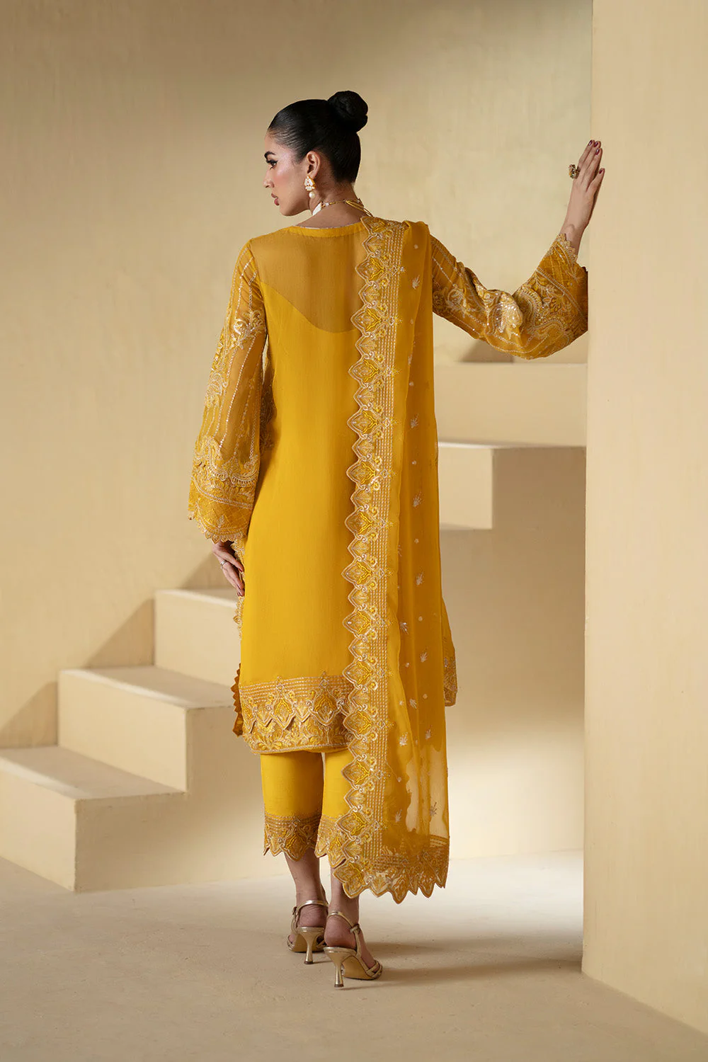 3 Piece Embroiderd Chiffon ANIPPE - FSU5660 - Image 3