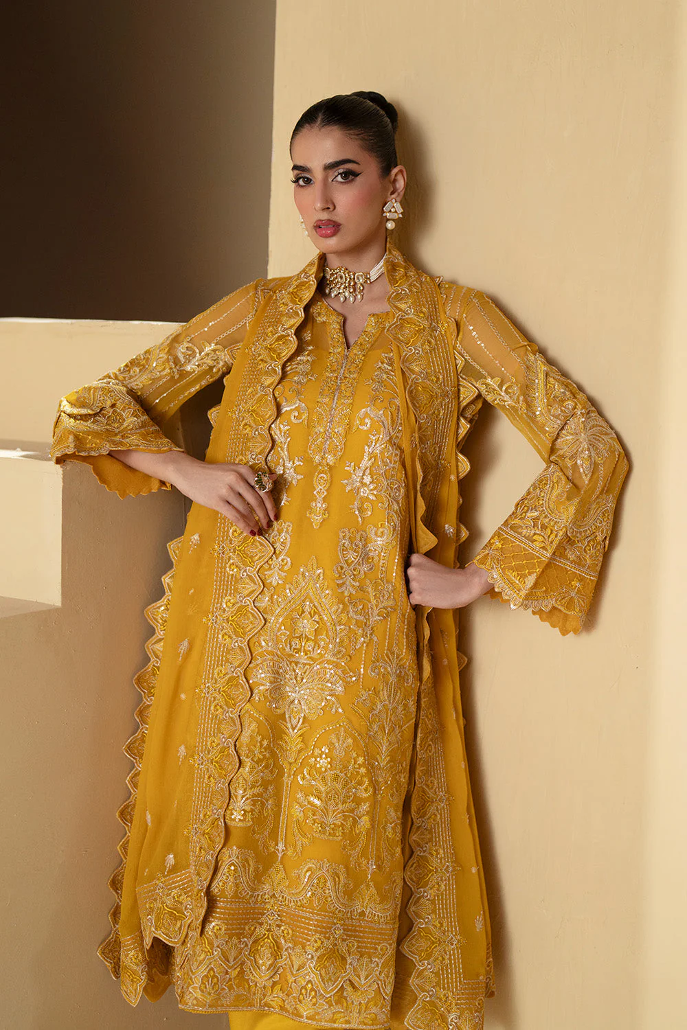 3 Piece Embroiderd Chiffon ANIPPE - FSU5660 - Image 4