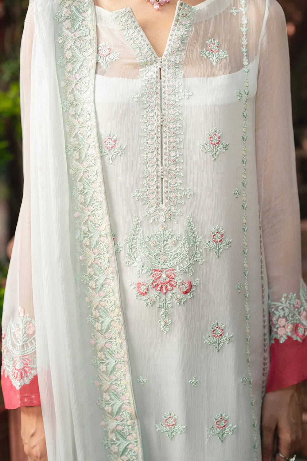 3 Piece Embroiderd Chiffon GAAYATHR - FSU5640 - Image 4