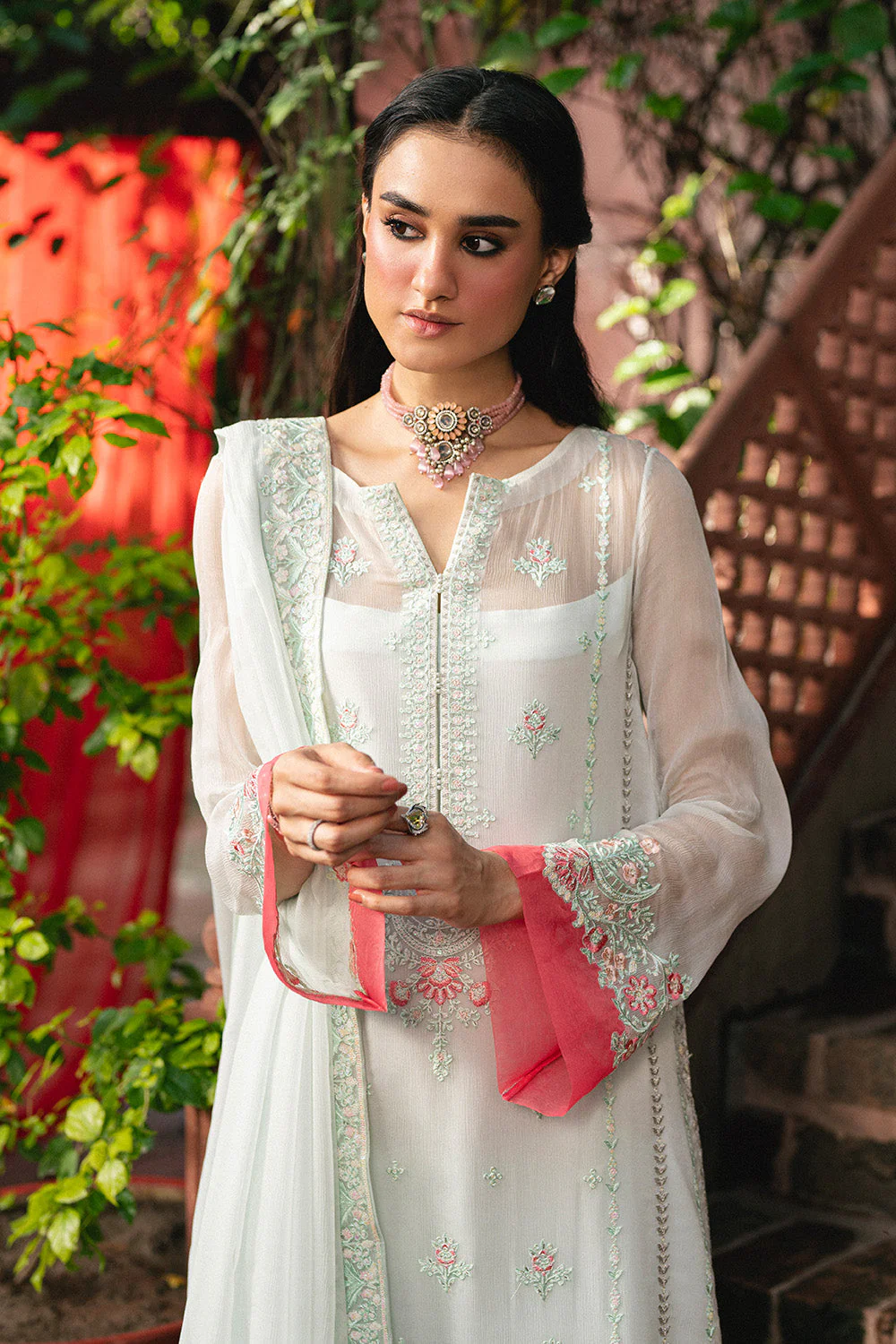 3 Piece Embroiderd Chiffon GAAYATHR - FSU5640 - Image 5