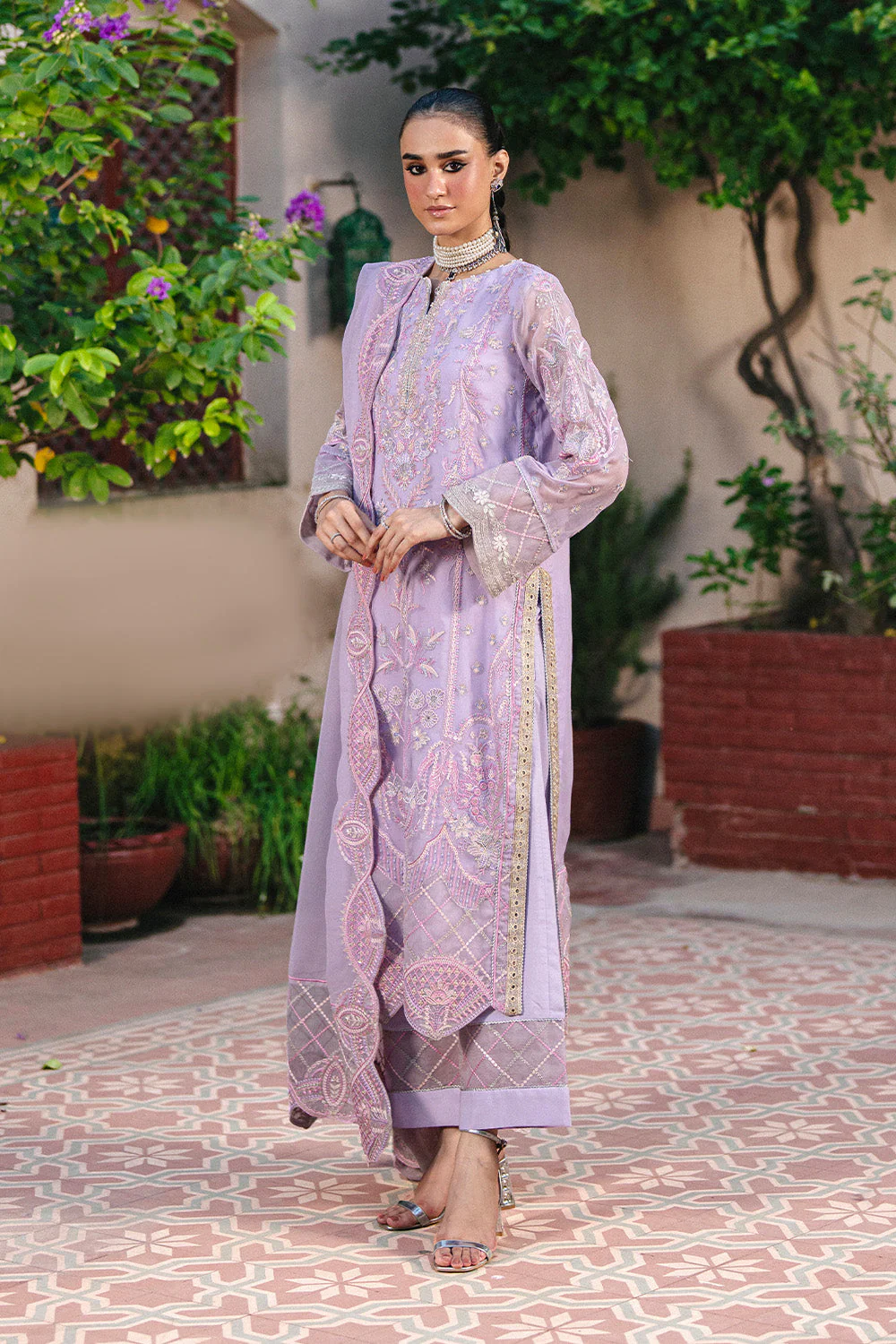 3 Piece Embroiderd Chiffon GAURI - FSU5647 - Image 3