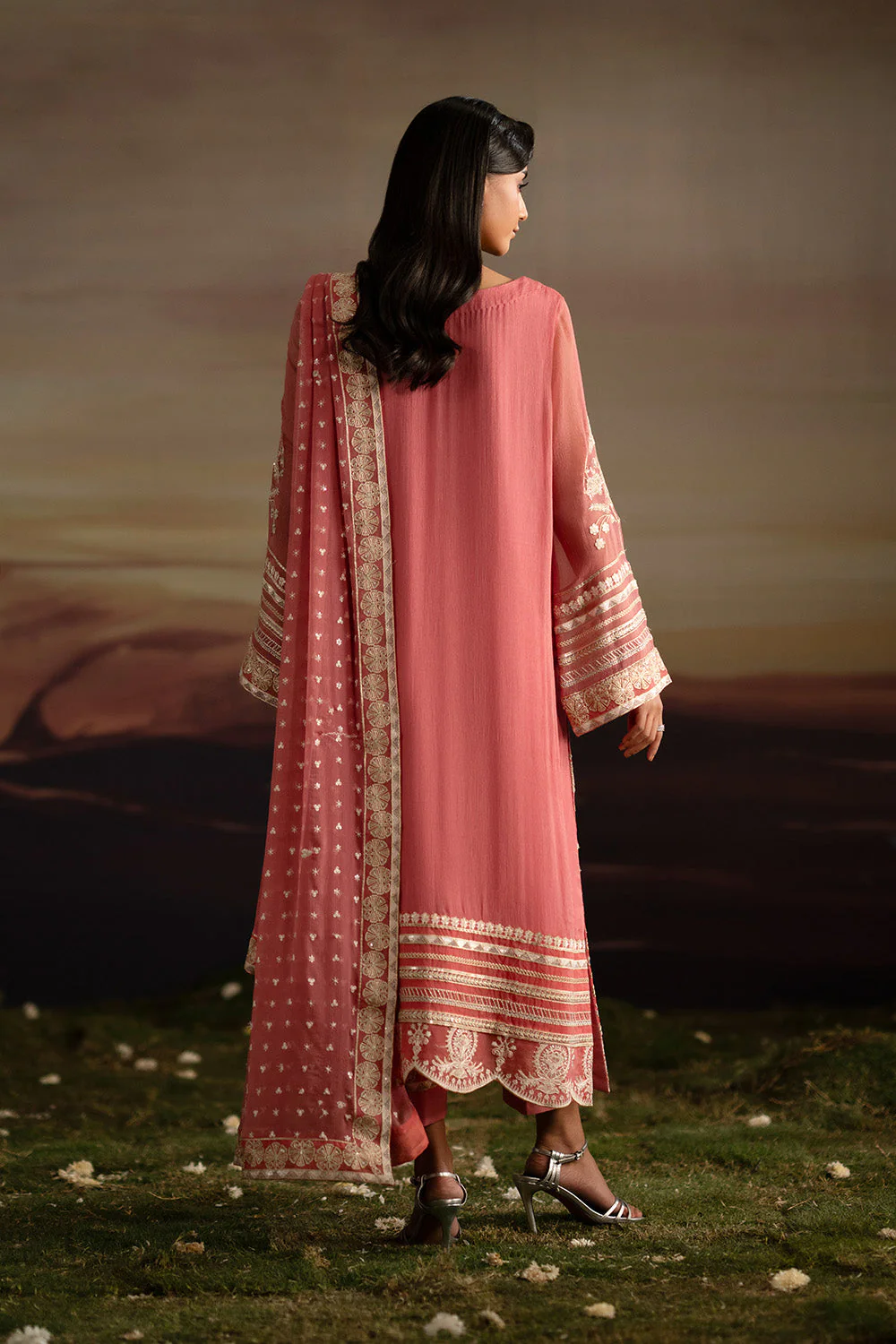 3-Piece-Embroiderd-Chiffon INDIYA - FWU5707 - Image 5