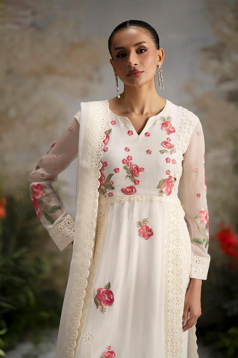 3-Piece-Embroiderd-Chiffon OLIVIA - FWU5694 - Image 3