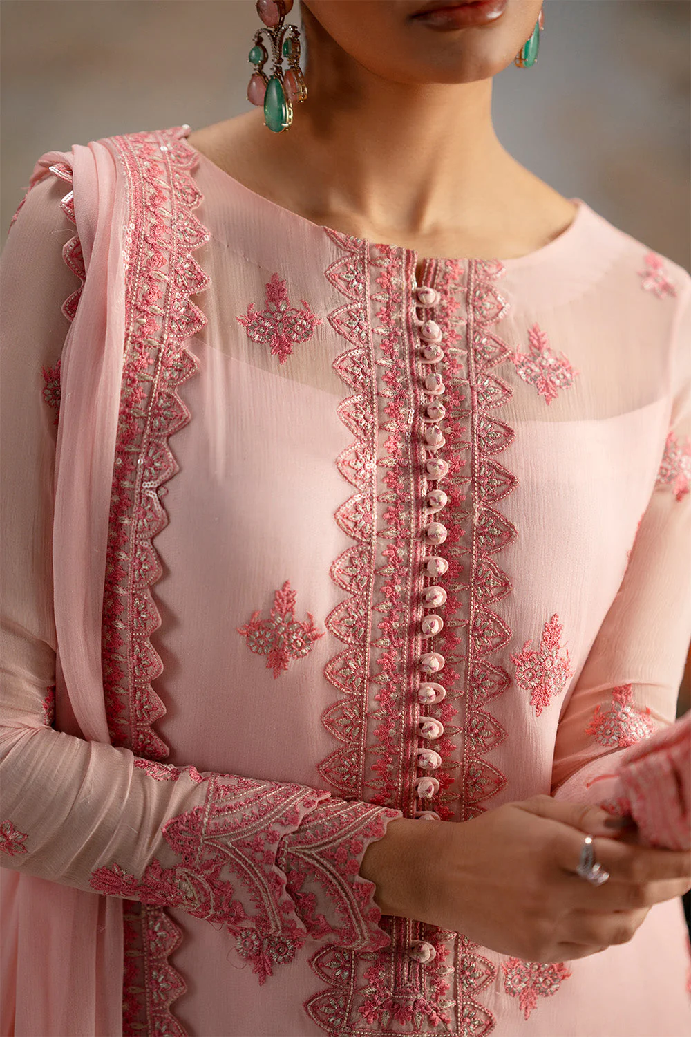 3-Piece-Embroiderd-Chiffon OLIYARASI - FWU5696 - Image 3