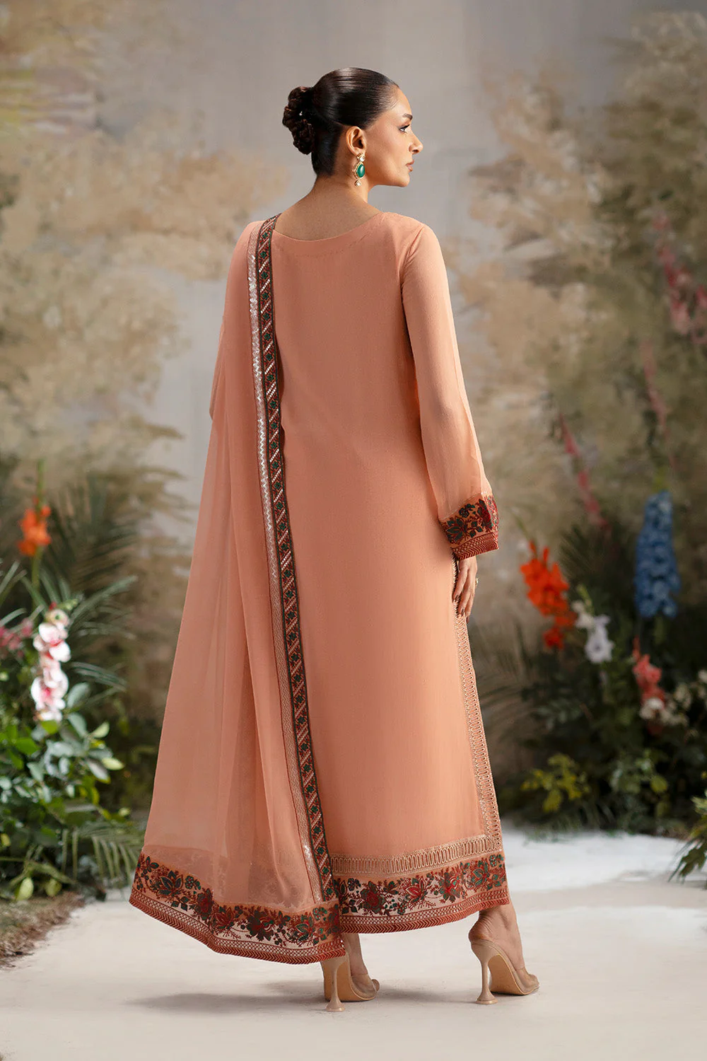 3-Piece-Embroiderd-Chiffon OMISHA - FWU5697 - Image 5