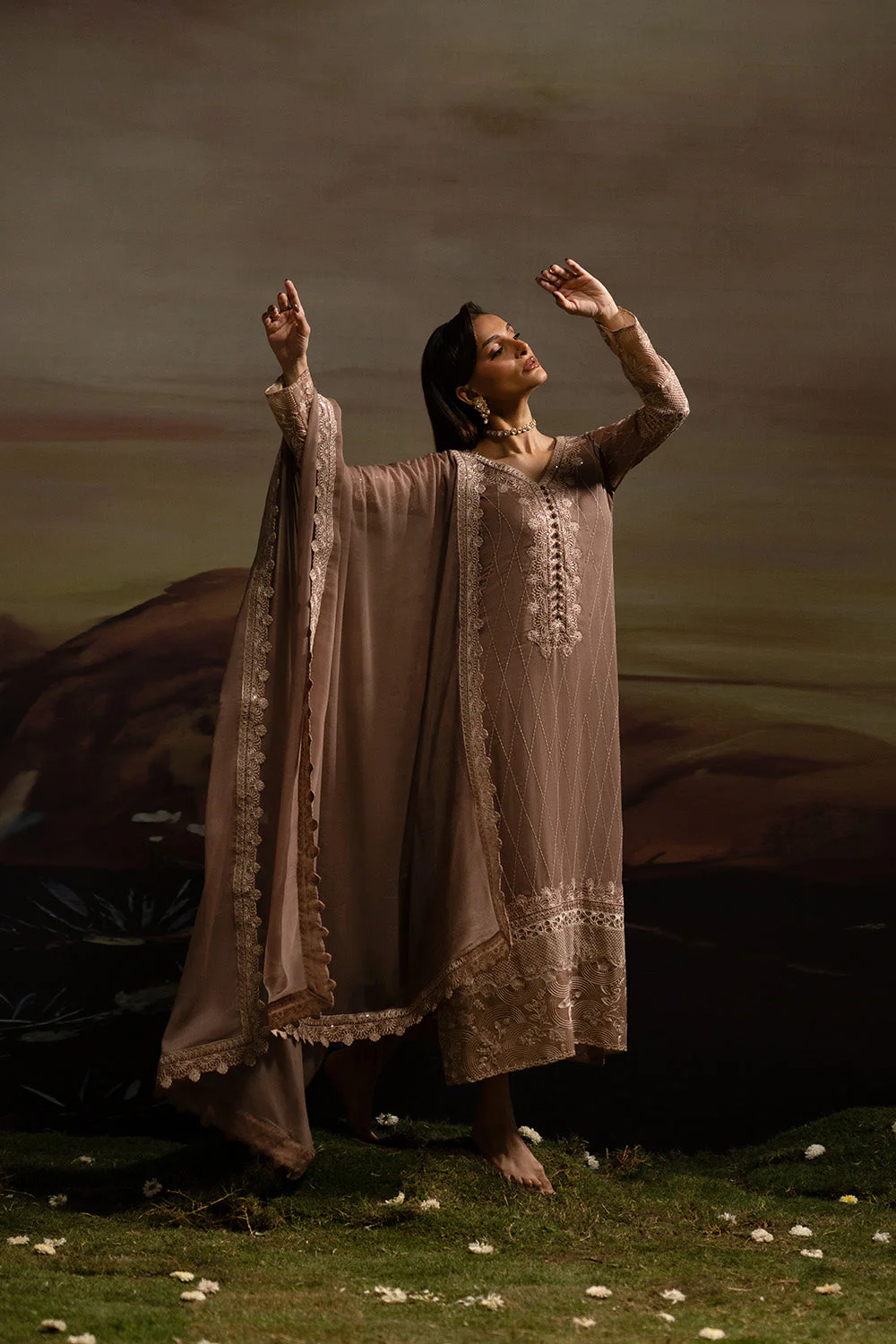 3-Piece-Embroiderd-Chiffon ITHAZH - FWU5703 - Image 3