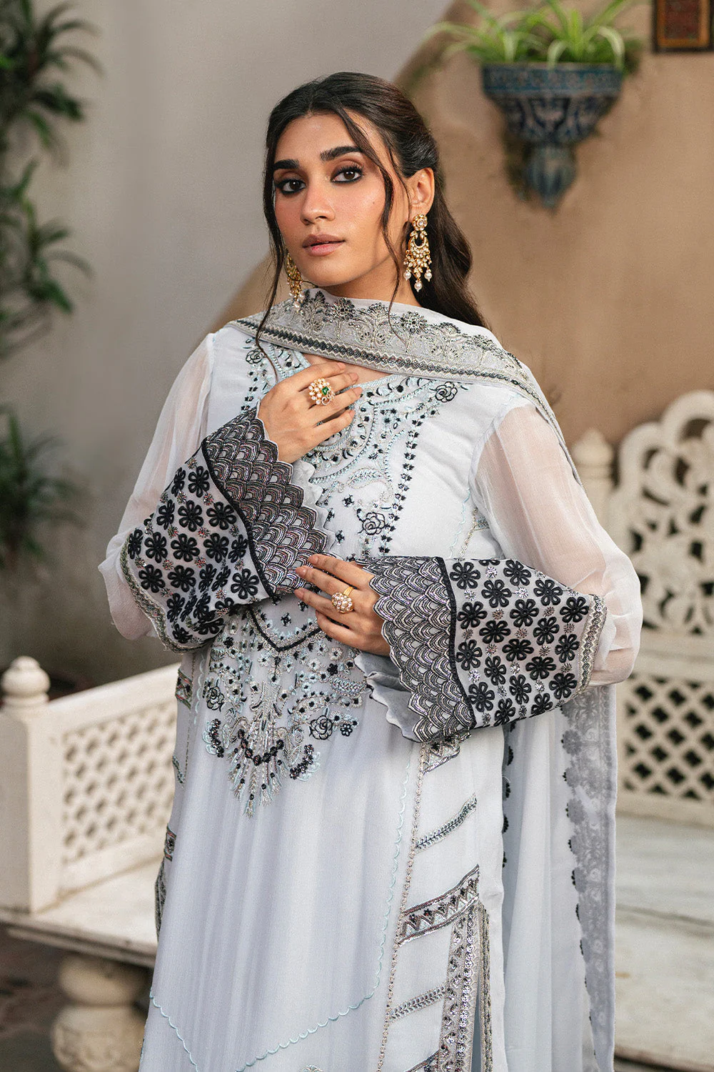 3 Piece Embroidered Chiffon LILIYA - FSU5657 - Image 5