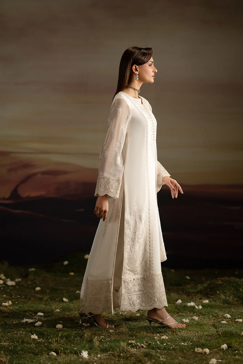 3-Piece-Embroiderd-Chiffon ISHVA - FWU5702 - Image 4